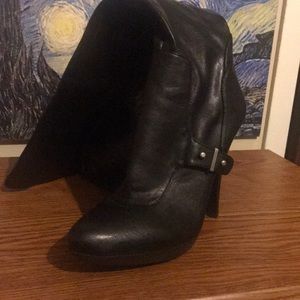 Black knee high leather boots size 8.5